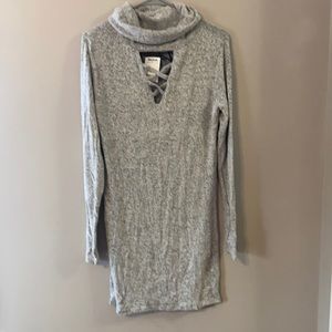 Grey sweater dress